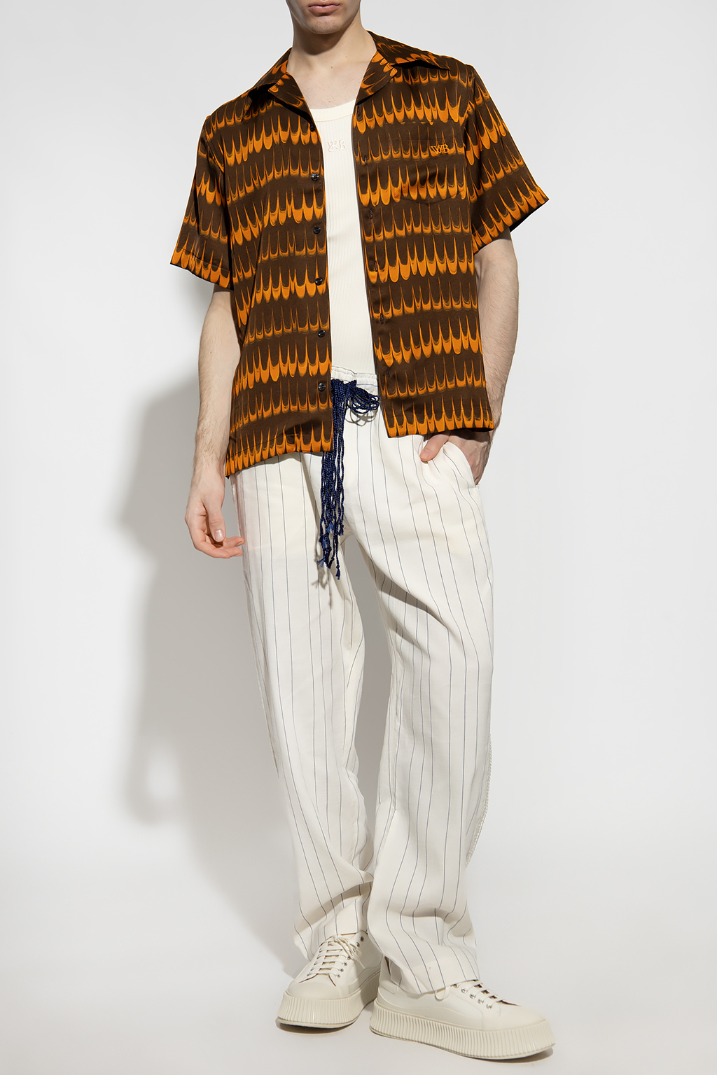 Brown 'Rhythm' shirt Wales Bonner - SchaferandweinerShops TW
